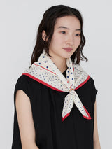COTTON SCARF 65 / GEOME DOT