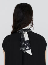 <レースボウタイミニ5>フレームペイズリーバンダナ