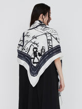 LINEN STOLE 120 / INVERSION FISH