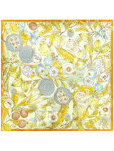 <シルクスカーフ65>コラージュジャングルフルーツ