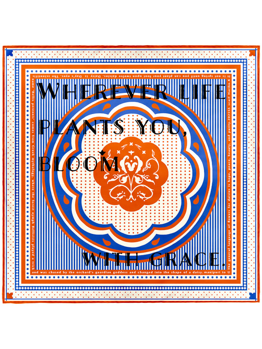 SILK SCARF 65 / DAISY BANDANA