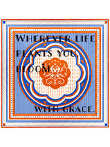 SILK SCARF 65 / DAISY BANDANA