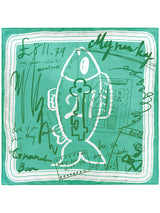 <シルクスカーフ65>インバージョンフィッシュ