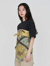 LINEN STOLE 120 / SUCCULENT GARDEN