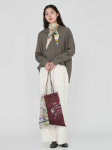 EMBROIDERED PRINT TOTE BAG L / COLLAGE SOMEWHERE