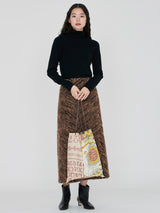 REVERSIBLE PRINT TOTE BAG L / ANTIQUE RECIPE