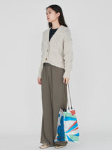 REVERSIBLE PRINT TOTE BAG L / RAYLIGHT