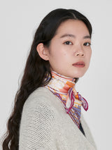 SILK SCARF 65 / COLLAGE DAHLIA RONDO