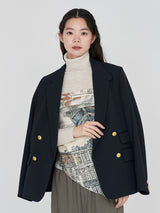 <ウールシルクストールヘリンボーン織120>モンゴルフィエバルーン