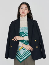 <Wool Silk Stole Herringbone Weave 120> Poster