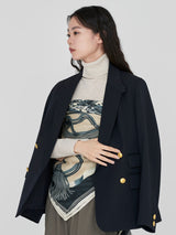 <ウールシルクストールヘリンボーン織120>ジョッキー