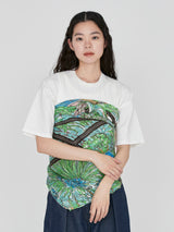 LINEN STOLE 120 / SUCCULENT GARDEN