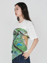 LINEN STOLE 120 / SUCCULENT GARDEN