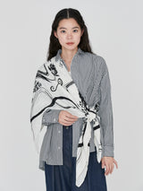 LINEN STOLE 120 / BUBBLE