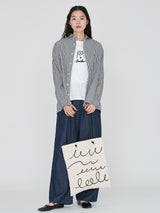 <帆布フレームトートバッグ>なみなみ