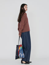 <刺繍プリントトートバッグL>レコード