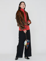 PRINT SILK MINI BAG / RECORD