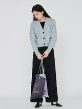 EMBROIDERED PRINT TOTE BAG L / POSTER