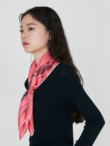 <シルクスカーフ65>ボタニカル