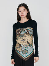 <ウールシルクストールヘリンボーン織120>モノポリ