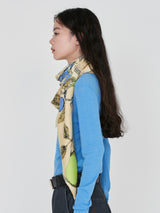 <Wool Silk Stole Herringbone Weave 120> Antique Recipe