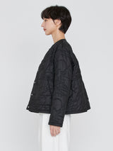<Quilted crew neck jacket> Reversible Mountain