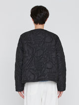 <Quilted crew neck jacket> Reversible Mountain