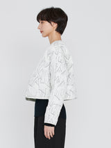 <キルティングショートジャケット>リバーシブル タパ