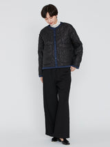 <Quilted crew neck jacket> Reversible Tapa