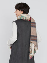 <シルクWチェックマフラー>タロット