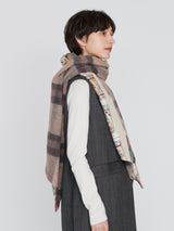 <シルクWチェックマフラー>タロット