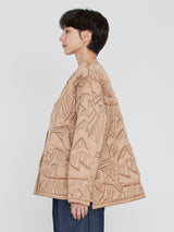 <Quilted Military Jacket> Reversible Tapa