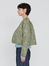 <Quilted Short Jacket> Reversible Mountain