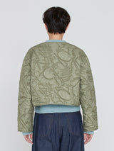 <Quilted Short Jacket> Reversible Mountain