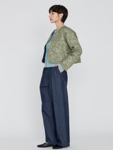 <Quilted Short Jacket> Reversible Mountain