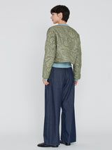 <Quilted Short Jacket> Reversible Mountain