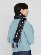 <シルクカシミアWマフラー>ジオメドット