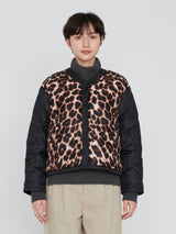 <クルーネックジャケット>リバーシブル レオパードベグ