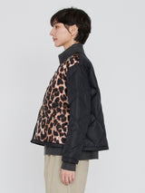 <クルーネックジャケット>リバーシブル レオパードベグ