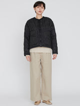 <キルティングクルーネックジャケット>リバーシブル タパ