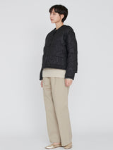 <キルティングクルーネックジャケット>リバーシブル タパ