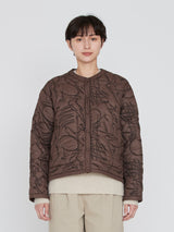 <Quilted crew neck jacket> Reversible Mountain