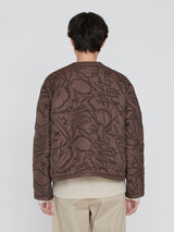 <Quilted crew neck jacket> Reversible Mountain
