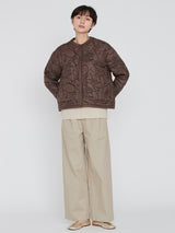 <Quilted crew neck jacket> Reversible Mountain