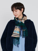 <シルクカシミアWマフラー>デイジーバンダナ