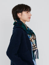 <シルクカシミアWマフラー>デイジーバンダナ