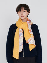 <シルクWマフラー>コラージュダリアロンド