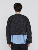 <Quilted Short Jacket> Reversible Mountain