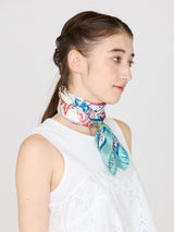 <Silk Scarf 65> Tropical Garden