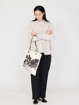 <帆布プリントトートバッグ>フラワー